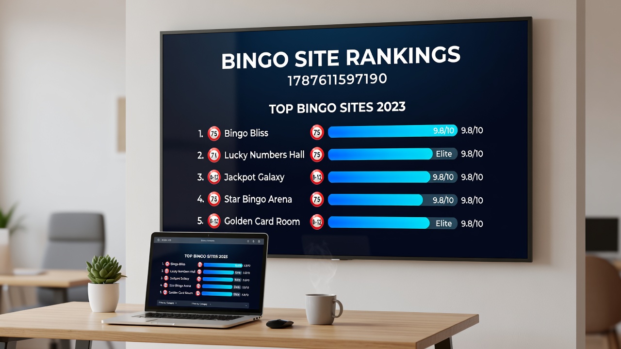 Detailed breakdown of ranking factors including compliance, software performance, and retention data for bingo platforms