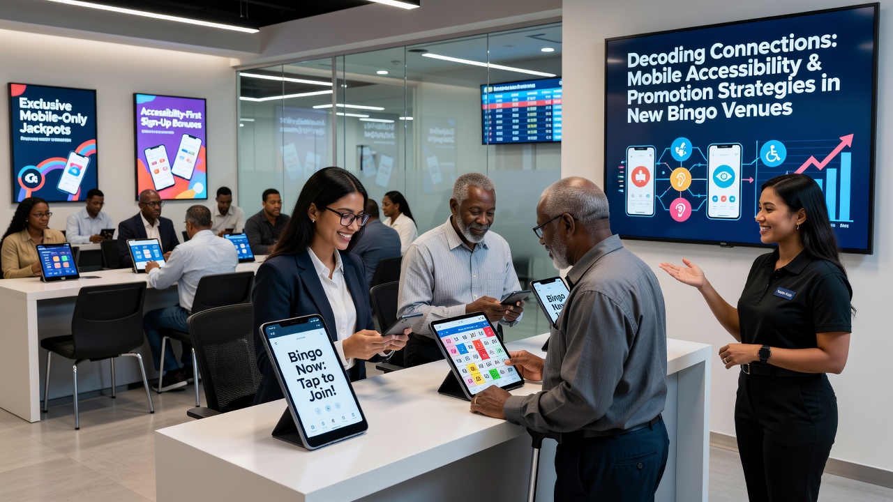 Data dashboard illustrating mobile accessibility metrics linked to bingo promotion performance