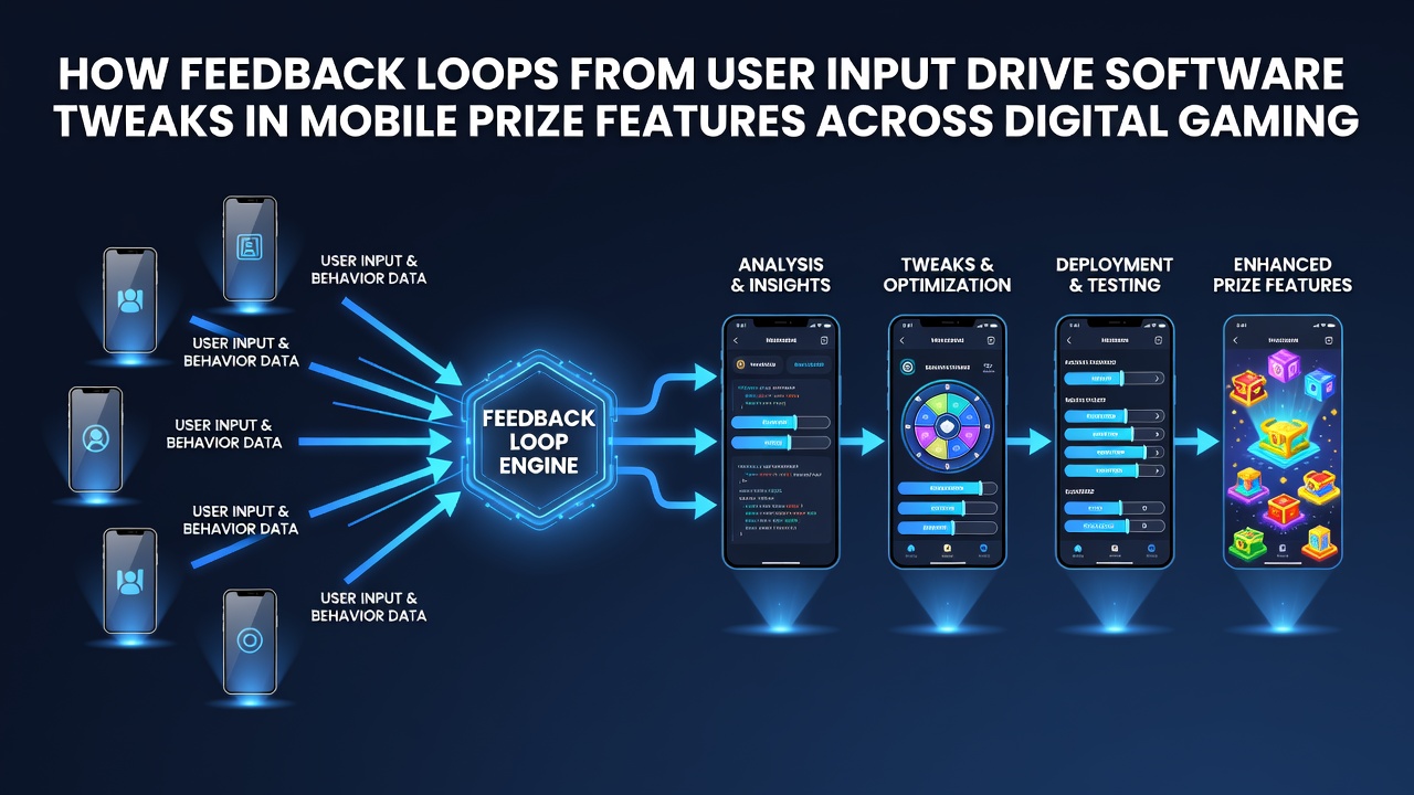 Screenshot showing mobile interface with updated prize features driven by player input and feedback analysis